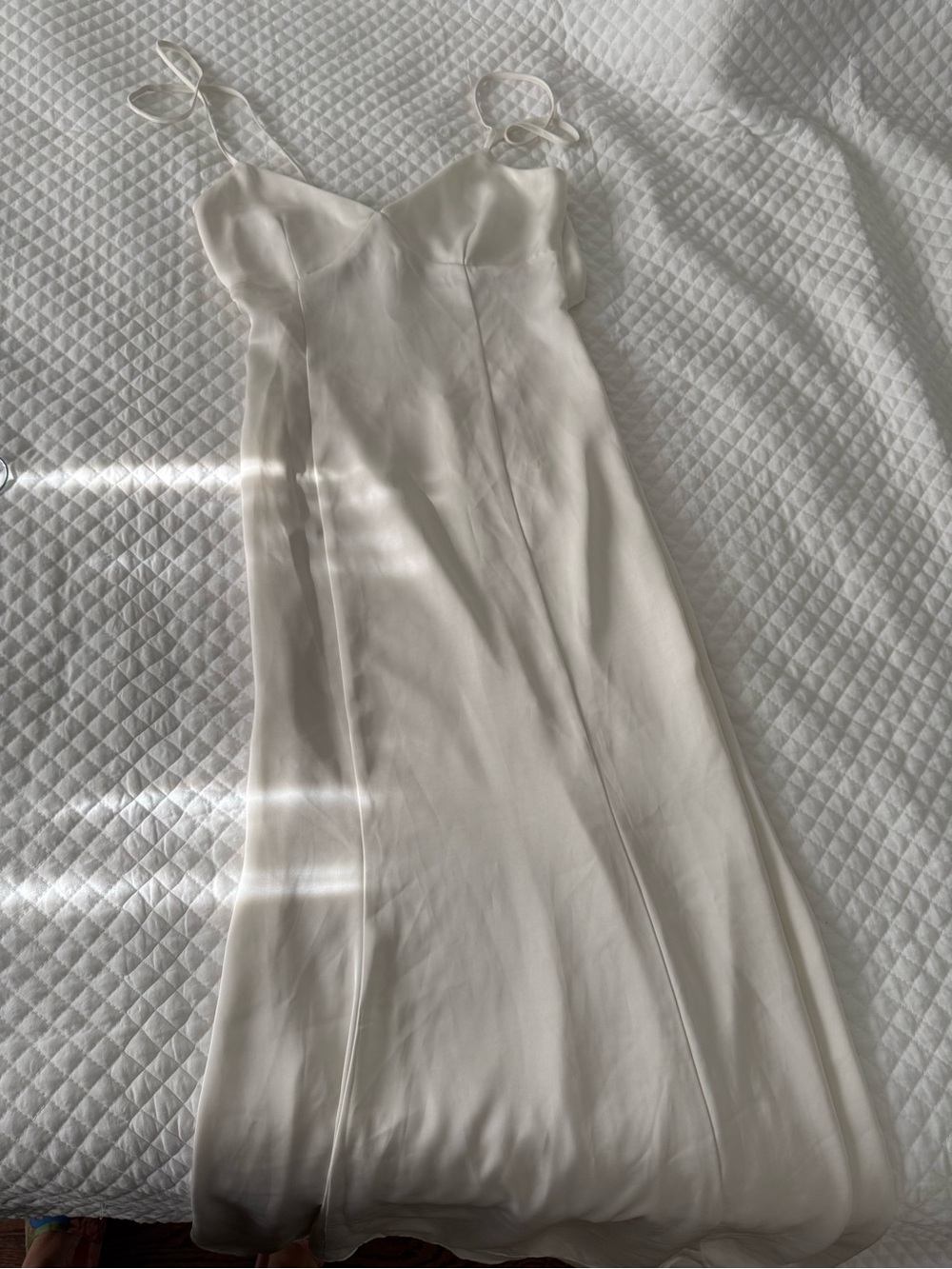 BP Silky Ivory Slip Dress with Adjustable Straps